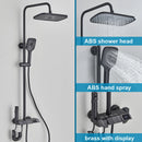 White Bathroom Shower Faucet with Digital Display 4 Function Wall Mount Hot Cold Water Tap Piano Bathroom Shower System