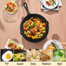 4pcs/1pc Cast Iron Frying Pan/Iron Pot Non-Stick Omelette Pan Home Steak Skillet Gas Stove Induction Saucepan with Double Drip-Spouts