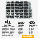 3045p Black Flat Head Socket Cap Screw Countersunk Bolts Nuts Washers Kit M2 M2.5 M3 M4 M5 M6 M8 10.9 Grade Alloy Steel DIN 7991