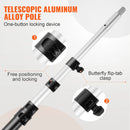 SucceBuy Manual Pole Saw Extendable Tree Pruner  Steel Blade for High Branches Trimming with Lightweight Aluminum Alloy Handle