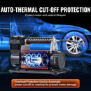 SucceBuy 12V Portable Tire Inflator 7.06CFM Heavy Duty Air Compressor 150PSI Offroad Air Pump with Adapters for Car SUV RV Truck