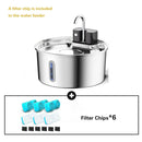 3.2L Wireless Stainless Steel Cat Water Fountain With 4000mAh Battery & Sensor Automatic Filtration Pet Water Drinker Dispenser