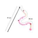 Cat Toy Feather Cat Teaser Wand Cat Interactive Toys Funny Caterpillar Colorful Rod Christmas Hairball Teaser Wand Pet Supplies