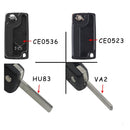 Dandkey Flip Folding 2/3/4 Buttons Car Remote Key Shell Fob Case For Peugeot 207 307 308 407 607 807 For Citroen C2 C3 C4 C5 C6