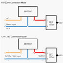 12V运动传感器220V/110V红外人体感应器自动红外壁挂式定时器户外24V LED运动传感器灯开关