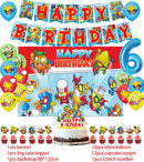 Superzings Birthday Party Supplies Balloon Banner Backdrop Tableware Cake Topper Party Decoration Baby Shower