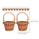 Hanabass Mini Woven Basket Miniature Flower Basket Dollhouse Miniature Flower Basket Small Easter Candy Gift Basket Party Favors