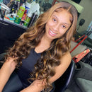 Honey Blonde Lace Front Wigs Highlight Wigs Human Hair13x6 Hd Transparent Lace Front Wig 13x4 Body Wave Frontal Wig  For Women