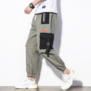 2023 Hip Hop Men Multi-pocket Elastic Waist Design Harem Pant Street Punk Hip Hop Casual Trousers Joggers Male Cargo Pants ABZ51