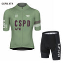 CSPD ATK men's cycling sportswear set summer lightweight cycling jersey sponge cushion cycling bib MTB cycling suit