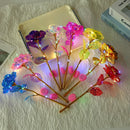 Valentine's Day LED Rose Creative Gold Foil Flower Artificial Flower for Home Decor Wedding Valentine's Day Mother's Day Gifts