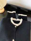 Women's Clothing 2025 Autumn New Love Button Knitted Cardigan Jacket Lazy Style Sweet Fashion Sweater Tops