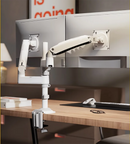 NB H180 Double monitor desk Holder Arm Gas Spring Full Motion 17"-27" LCD TV Mount ergonomic dual arm clamp bracket 2-9kgs each