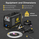 HZXVOGEN 200A 4 in 1 HF TIG AC/DC Aluminum Welding Machine MMA ARC Argon Precise Digital Pulse 2/4T Tig Welder Stainless 220V