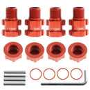 4PCS Wheel Hex Hubs Adapter 14mm to 17mm 10mm Widen for Arrma 1/10 3S Granite Mega Senton NEW BIGROCK Typhon - Off-Road RC Car