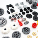 117PCS High-Tech Plastic Building Blocks Bricks Car Gear Link Liftarm Beam Cross Axle DIY Assembling MOC Bulk Technology Set Toy