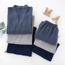 100% Pure Cotton V-Neck Kimono Loungewear Set