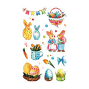 12sheets Happy Easter Temporary Tattoos for Kids Cartoon Bunny Egg Flower Fake Tattoo Stickers Child Birthday party Easter Gift