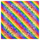 Colorful Rainbow Pocket Square Scarf Bandana Headband Wristband Neck Tie for Gay Lesbian Pride Festival Parade Trendy Style