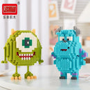 Linkgo连接积木怪兽大学詹姆斯迈克模型动漫迷你积木人偶玩具，圣诞礼物