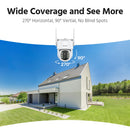 ANNKE 4MP Battery WiFi Security Camera PT Auto Tracking Color Night Vision Wireless IP Camera 4CH Homebase Security System