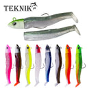 TEKNIK Fishing Black Minnow Lure 7g/12g/25g/40g/60g JIgging Head Soft Silicone Bait Wobblers For Bass Pike Spinning Leurre