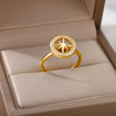 Fashion Anxiety Ring Spinner Rings For Women Satinless Steel Gold Color Round Rotary Anti Stress Fidget Ring Party Jewelry Gift