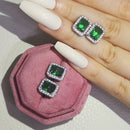2026 Pink Silver Color Zircon Stud Earrings For Women Earing Girl Party Gift 1 dollar items Gothic freeshipping y2k Jewelry Z7