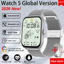 Watch 5 Smart Watch Global Version Men Women HD AMOLED Screen Heart Rate Bluetooth Call GPS Track Waterproof Sports Smartwatches