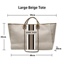 Personalised Chain Monogram Canvas Tote Bag Shoulder Bag Ladies custom bags for women chain Bridesmaids Gifts For Her