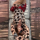 Polka Dots Print Detachable Scarf Sling Dress 2026 New Ladies Slim V-neck Spaghetti Strap Long Robes Women's Beach Dresses