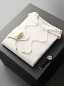 High Quality Men's Hoodies Spring Autumn Pullover Sweater Smart Casual 100% Merino Wool Knitwear Comfort Korean Popular Clothes