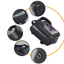 Bicycle Front Beam Bag Front Tube Cycling Bag Bicycle Waterproof Phone Case Holder Touchscreen waterproof Saddle Bag Accessories