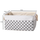 Cotton Linen Folding Storage Baskets Kids Toys Organizer Clothes and Sundries Storage Box Cabinet Storage Bag Laundry Basket