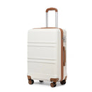 Kono Lightweight Cabin Suitcase - 20/24/28 Inch ABS Hard Shell, Fits EasyJet Under Seat, large-Compact Carry-On Trolley Case