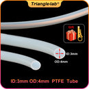 创想三维 3X4mm PTFE管 3MM X 4mm 内径3mm 外径4mm 光滑PTFE替换管 适用于Rabbit MMU 1.75mm耗材热端挤出机