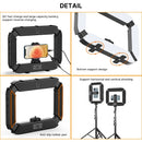 Ulanzi U200 Camera Ring Light Video Rig Fill Light for Smartphone Camera for Gopro 2500K-8500K with Phone Clip Video Light Kit