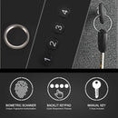 Biometric Slider Handgun Gun Safe for Nightstand, Desk, Bed Side,Truck - Auto Sliding Door Fingerprint Hand Gun Safe for Pistol