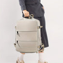 Easy Carry Airplane Approved Backpack, Minimalist Solid Tone Multi-pocket Daypack for Daily Commute and Holiday