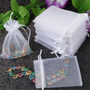 1-200pcs Organza Drawstring Pouches, Gift Bags Candy Jewelry Party Wedding Favor Bags Gift for Christmas Candy Wedding Birthday