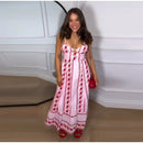 Fashion Women Floral Dress Sleeveless Spaghetti Strap Cinched Waist Slim Female Dress Chic Summer Vacation Clothes 2026 New
