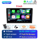 适用于Univers车载收音机的Android 14 双DIN Apple Carplay车载多媒体播放器 GPS Android Auto IPS屏幕 RDS DSP车载音响