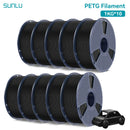 SUNLU 10公斤 PETG/ABS 耗材 10卷 3D打印线材 1公斤/卷 1.75毫米 100% 线材整齐排列 适用于欧美地区3D打印