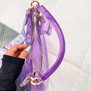 Fashion Half Moon Shoulder Bag For Women 2025 Summer Waterproof PVC Transparent Crossbody Bag 8 Colors Jelly Mobile Phone Purse