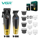 VGR V-996 男士专业理发器，带 DLC 刀片，7000 RPM，LED 显示屏，理发店无绳专业修剪器