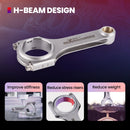 4340 Conrod Connecting Rods For Audi S3 A4 TT 1.8T VW Golf Pleuel Bielle EN24 Forged H-Beam for 1.8T 20mm pin TUV Rod Piston