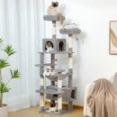 Sturdy Multi-Level Cat Tree Tower with Natural Sisal Scratching Posts,Cozy Hammock&Condo, Large Top Perch, and Fun Dangling Ball
