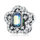 WOSTU 100% Real 925 Sterling Silver Dazzling Zircon Charm Beads Fit Original DIY Bracelet Pendants Necklace SIlver 925 Jewelry