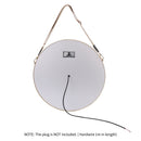 Frame Round Mirror,Round Bathroom Mirror with Light,Wall Mounted Lighted Vanity Mirror, Anti-Fog & Dimmable Touch Switch