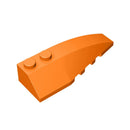 Gobricks 10Pcs Parts Assembles Particles 41747 Wedge Curved 6 x 2 Right Building Blocks Parts Bricks Bulk Model Educational Toys
